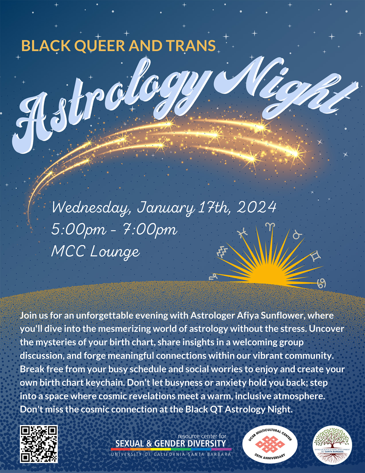 Astrology night flyer