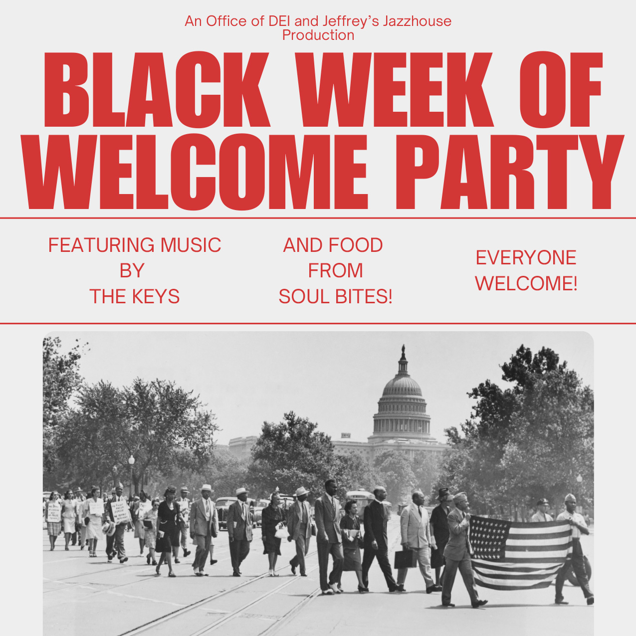 Black Week of Welcome Party flyer