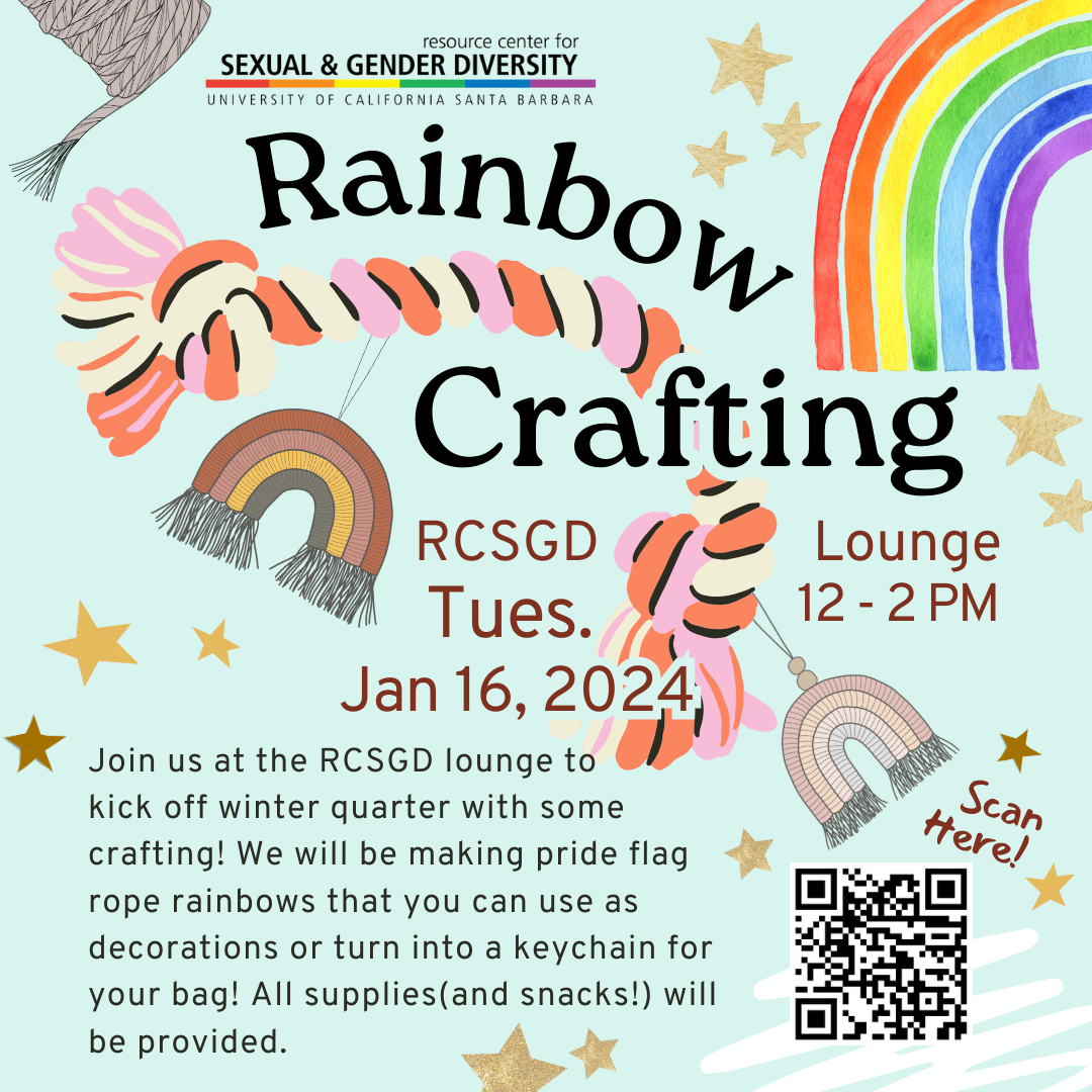 Rainbow crafting flyer