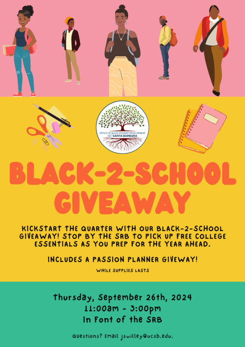 Black to school giveaway flyer