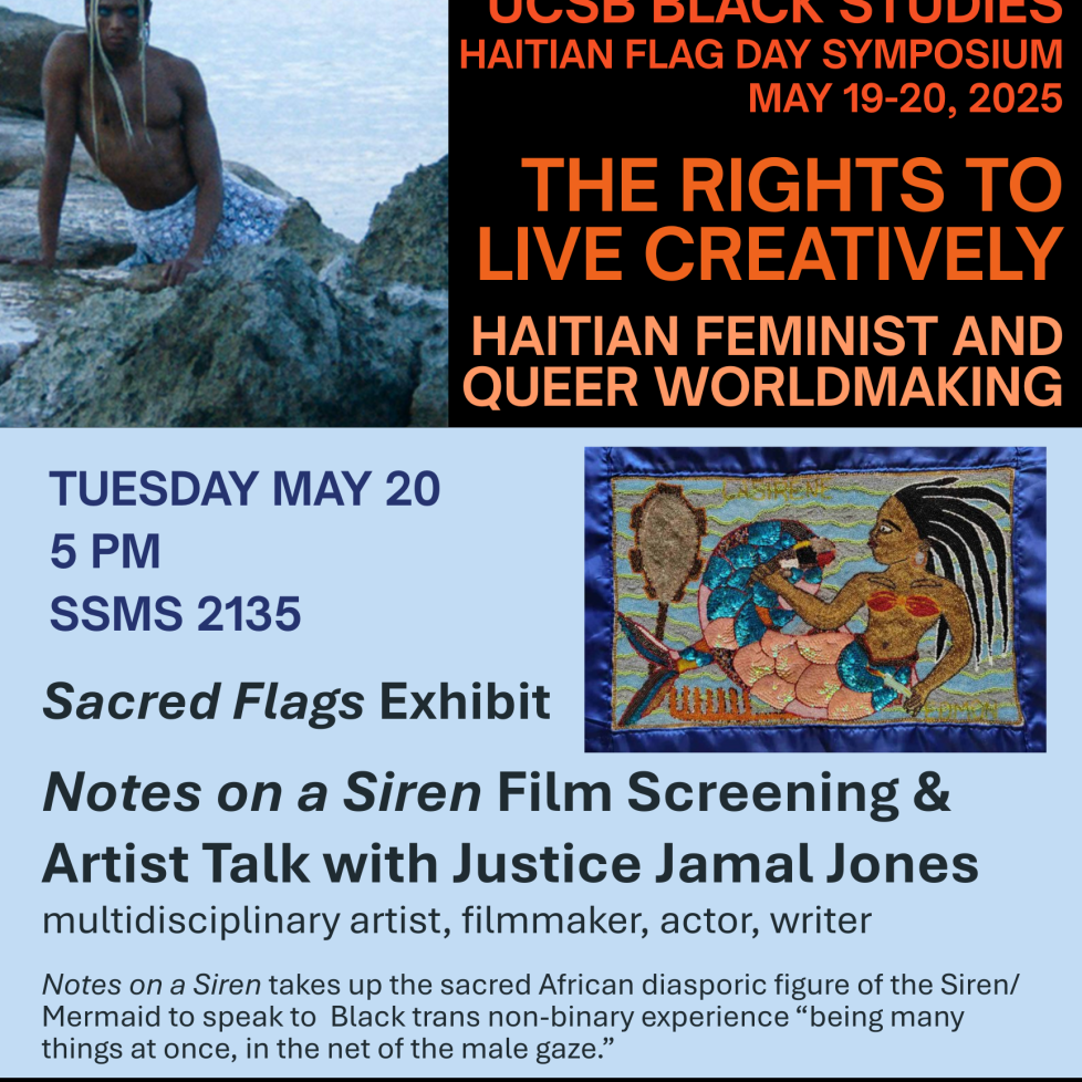 sacred Haitian flag and Black mermaid
