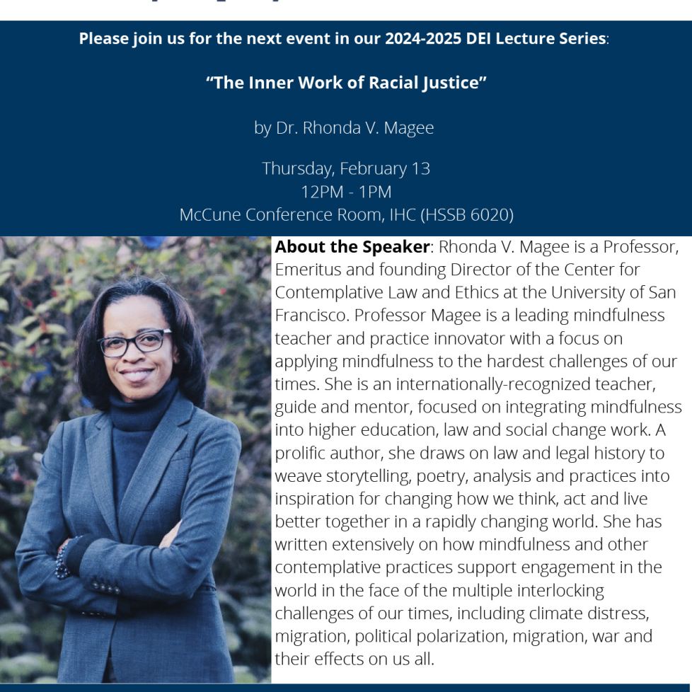 Flyer information with photo of Rhonda v. Magee